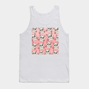 Cute cats as pattern in pink and rose Tank Top